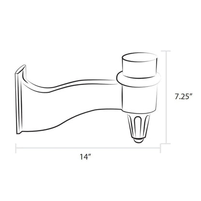 American Gas Lamp Works 14" WM1 Universal Wall Bracket
