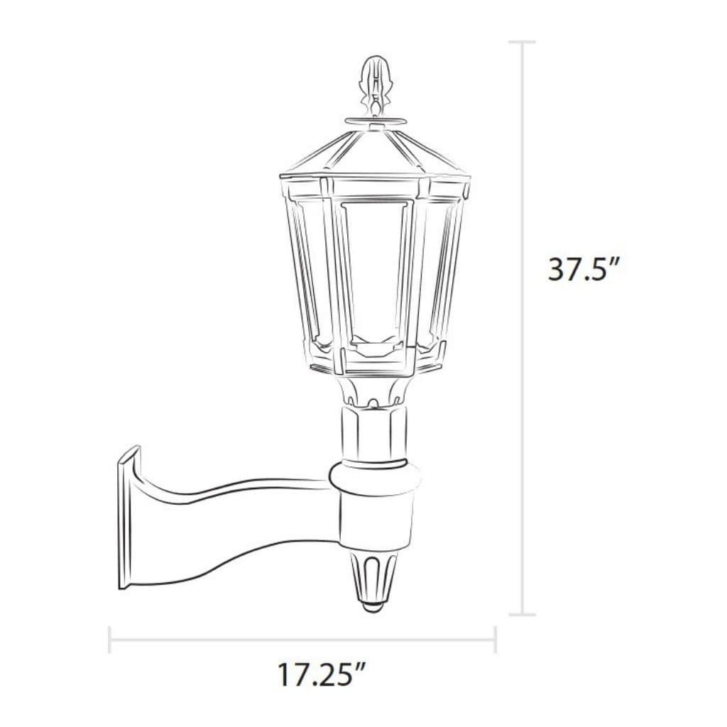American Gas Lamp Works 16" 3100W Grand Vienna Aluminum Wall Mount Mid-Size Electric Light Head