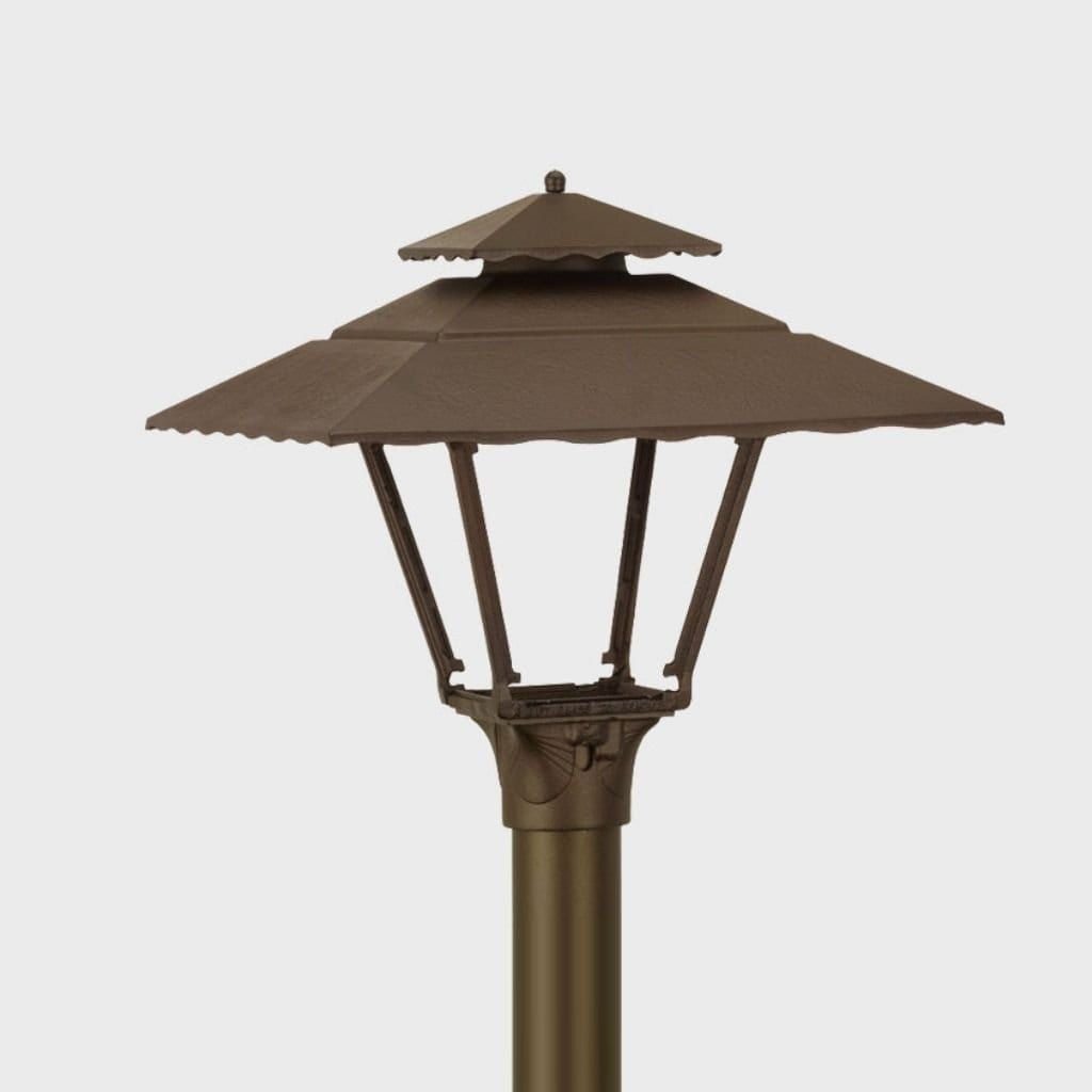 American Gas Lamp Works 18" 1800H Contemporary Aluminum Post Mount Residential Electric Light Head