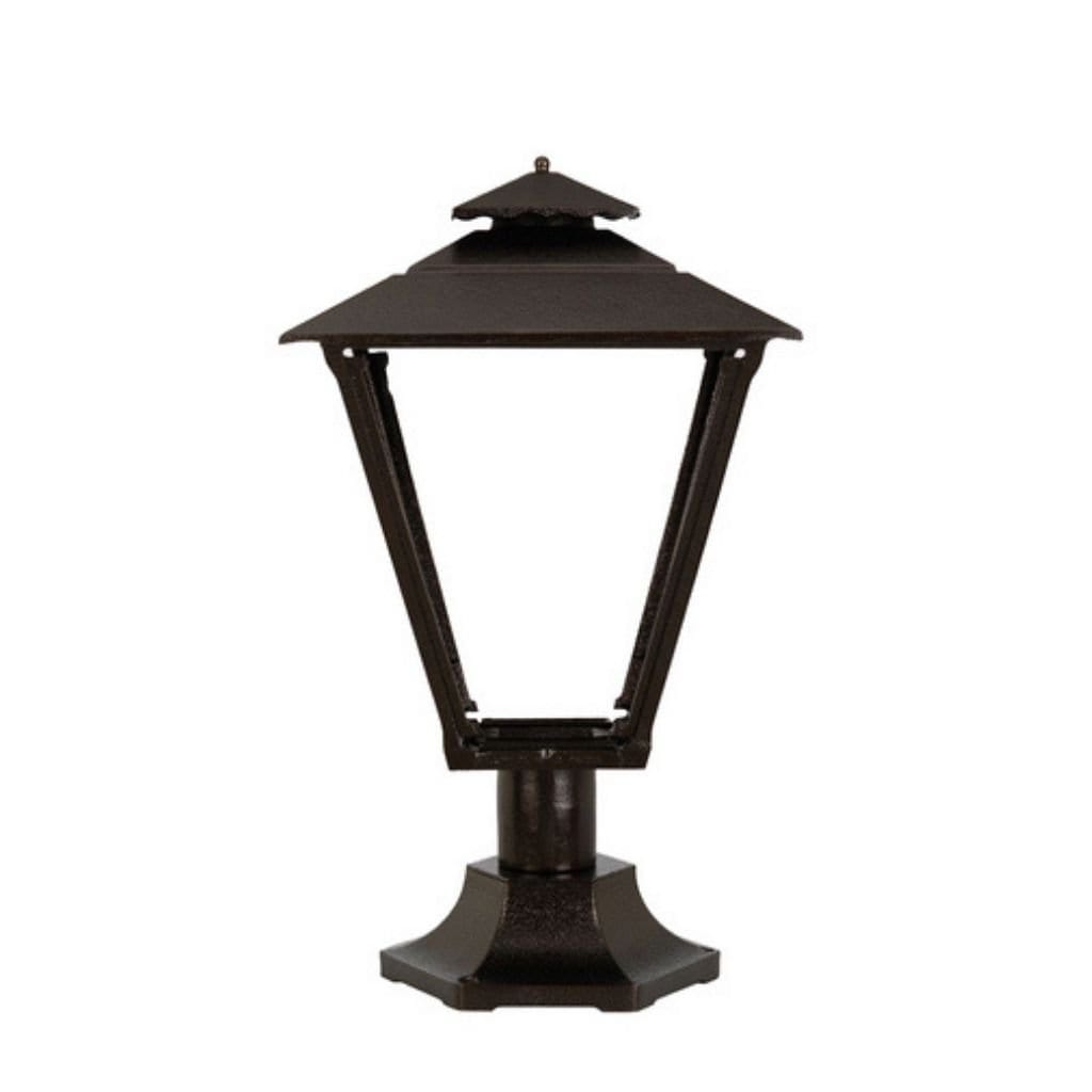 American Gas Lamp Works 18" 3701R Old Allegheny Aluminum Pier Mount Mid-Size Electric Light Head