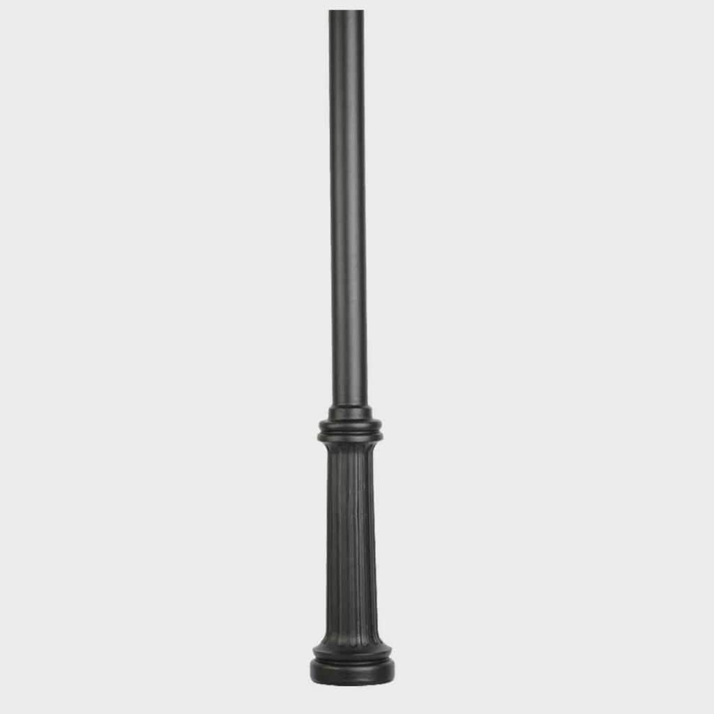 American Gas Lamp Works 26" EMB02 Beatrice Aluminum Burial Post Base with 3.5" OD Smooth Aluminum Post