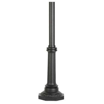 American Gas Lamp Works 30" EMT12 Middletown Aluminum Burial Post Base with 3.5" OD Smooth Aluminum Post