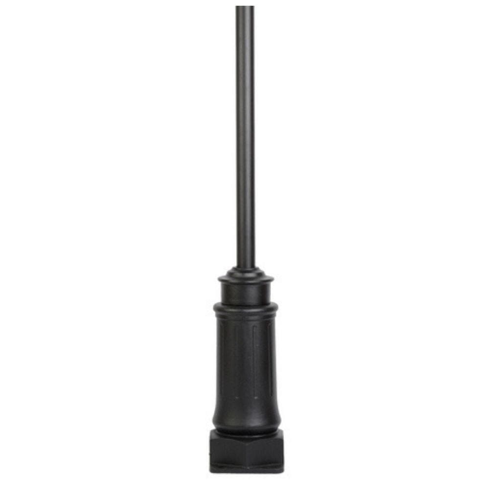 American Gas Lamp Works 31" Chartiers Aluminum Bolt Down Post Base with 3" OD Fluted Aluminum Post