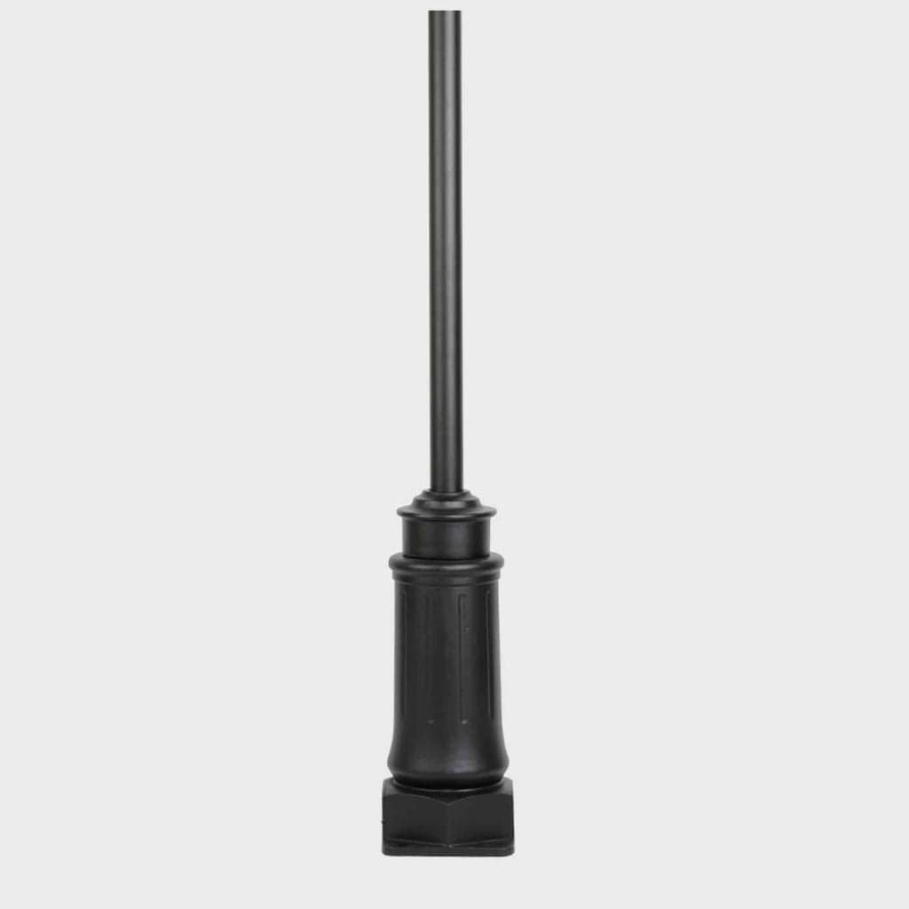 American Gas Lamp Works 31" Chartiers Aluminum Bolt Down Post Base with 3" OD Fluted Aluminum Post