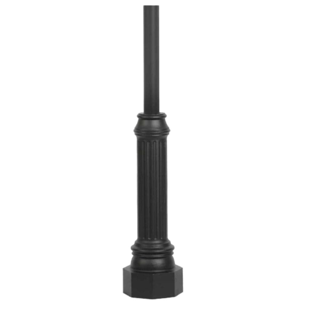 American Gas Lamp Works 32" EPC01 Colonial Aluminum Bolt Down Post Base with 4" OD Smooth Aluminum Post