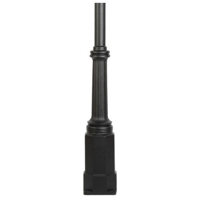 American Gas Lamp Works 44" EMB12 Andrew Aluminum Bolt Down Post Base with 3.5" OD Smooth Aluminum Post