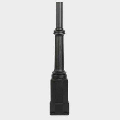 American Gas Lamp Works 44" EMB12 Andrew Aluminum Bolt Down Post Base with 3.5" OD Smooth Aluminum Post