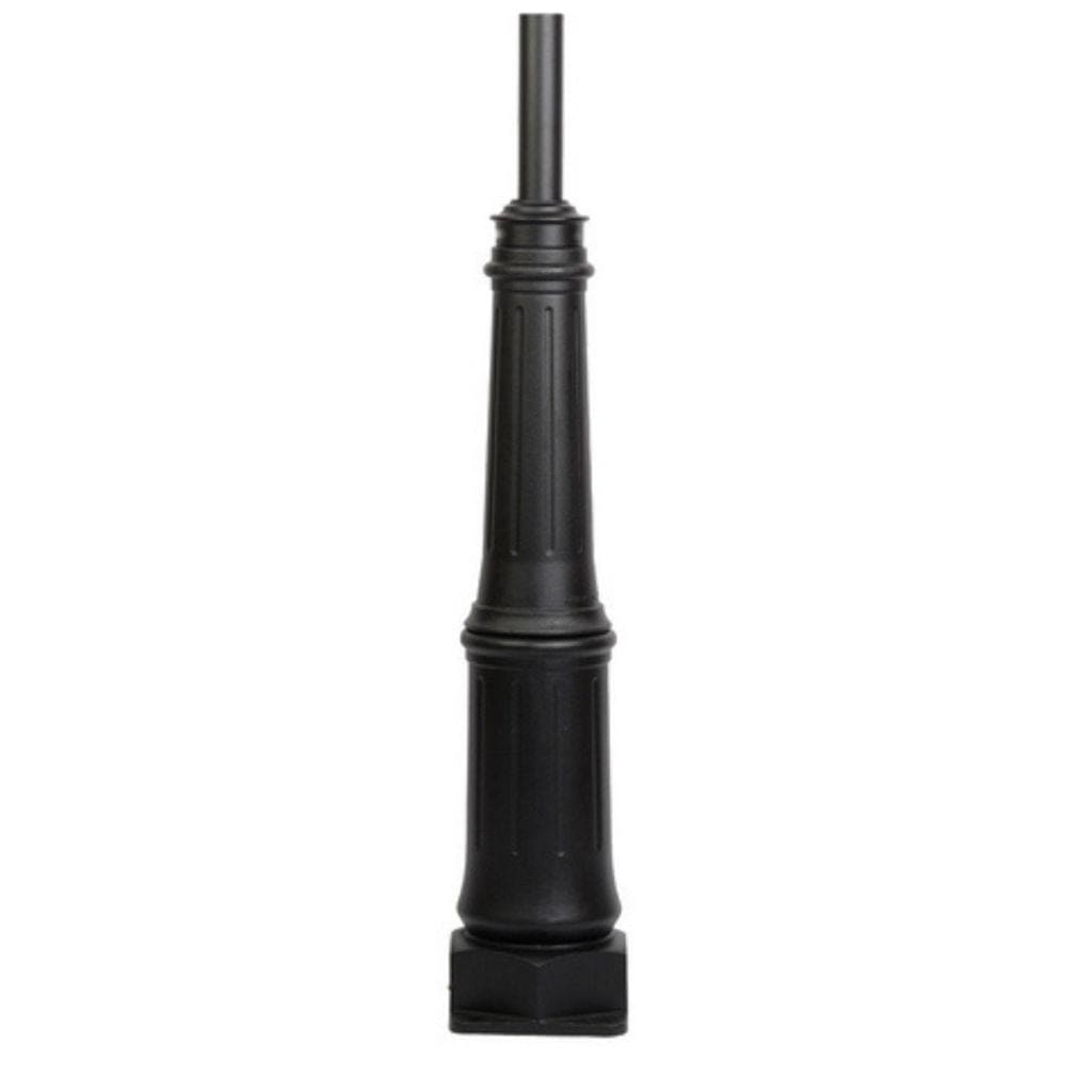American Gas Lamp Works 56" EP012 Belle Vernon Aluminum Bolt Down Post Base with 3" OD Smooth Aluminum Post