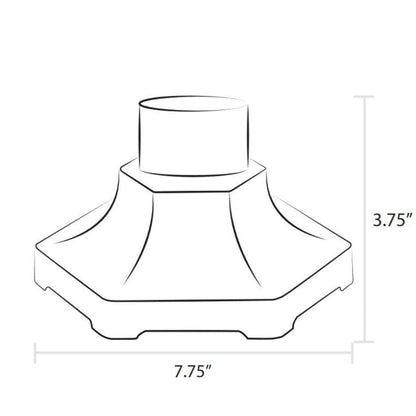 American Gas Lamp Works 7" RM3 Heritage Small Six-Sided Pier Mount with Stud