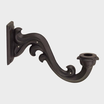 American Gas Lamp Works Bavarian 1200W 21" Timeless Black Residential Wall Mount Aluminum Propane Gas Lamp With Triple Inverted Gas Mantle Light Assembly, Beveled Tempered Glass Panes and Fleur De Lis Finial