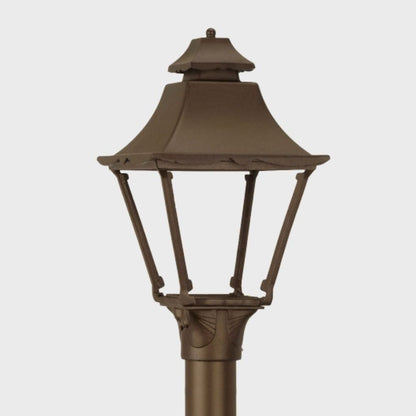 American Gas Lamp Works Essex 1900H 11" White Residential Post Mount Aluminum Propane Gas Lamp With Triple Inverted Gas Mantle Light Assembly, Flat Tempered Glass Panes and Fleur De Lis Finial