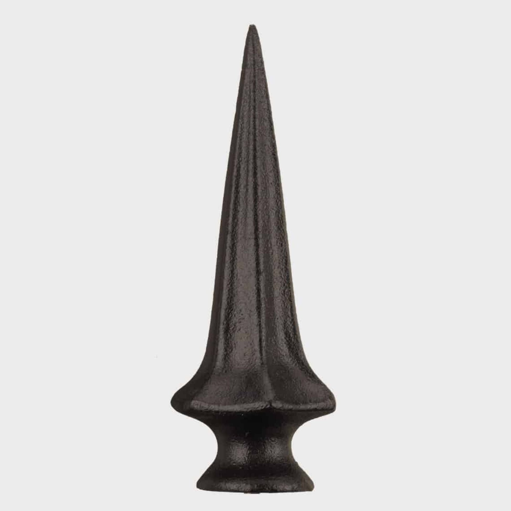 American Gas Lamp Works Gothic 2900R 14" Charcoal Gray Residential Pier Mount Aluminum Natural Gas Lamp With Dual Inverted Gas Mantle Light Assembly, Flat Tempered Glass Panes and Spike Finial