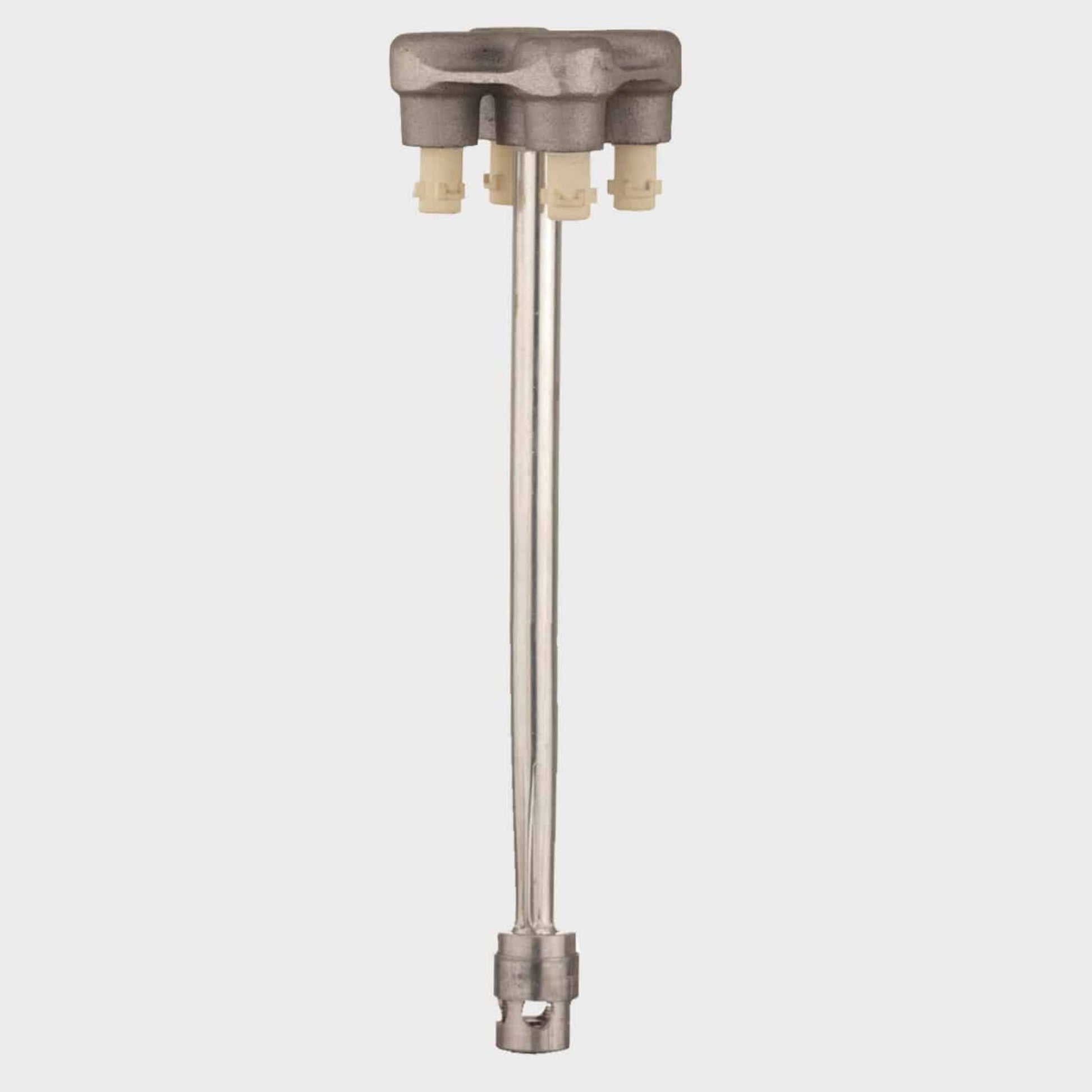 American Gas Lamp Works Kronberg 9000H 22" Noble Bronze Estate Post Mount Aluminum Natural Gas Lamp With Quad Inverted Gas Mantle Light Assembly, Beveled Tempered Glass Panes and Spike Finial