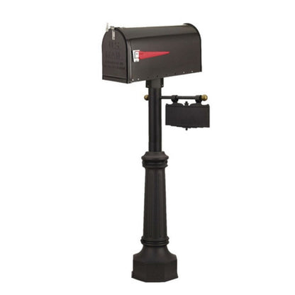 American Gas Lamp Works MBSCA Decorative Mailbox with 3" OD Galvanized Steel Post