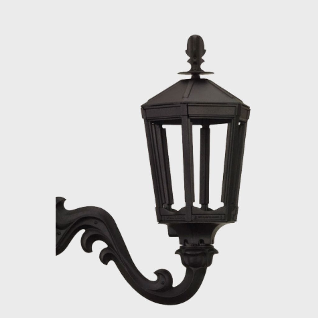 American Gas Lamp Works Vienna 1000W 20" White Residential Wall Mount Aluminum Natural Gas Lamp With Dual Inverted Gas Mantle Light Assembly, Flat Tempered Glass Panes and Brass Urn Finial