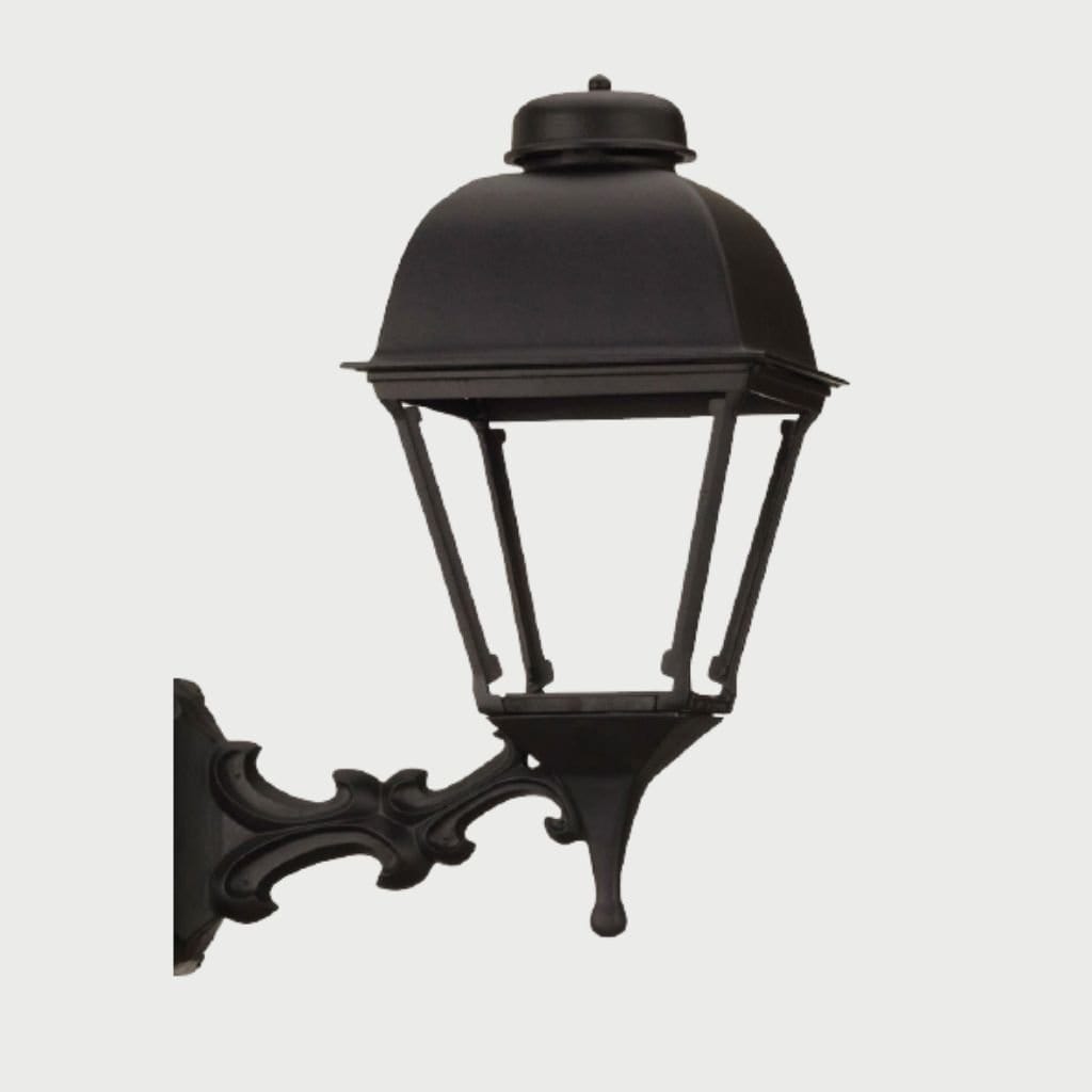 American Gas Lamp Works Washington 2000W 17" Noble Bronze Residential Wall Mount Aluminum Natural Gas Lamp With Dual Inverted Gas Mantle Light Assembly, Beveled Tempered Glass Panes and Small Cast Acorn Finial