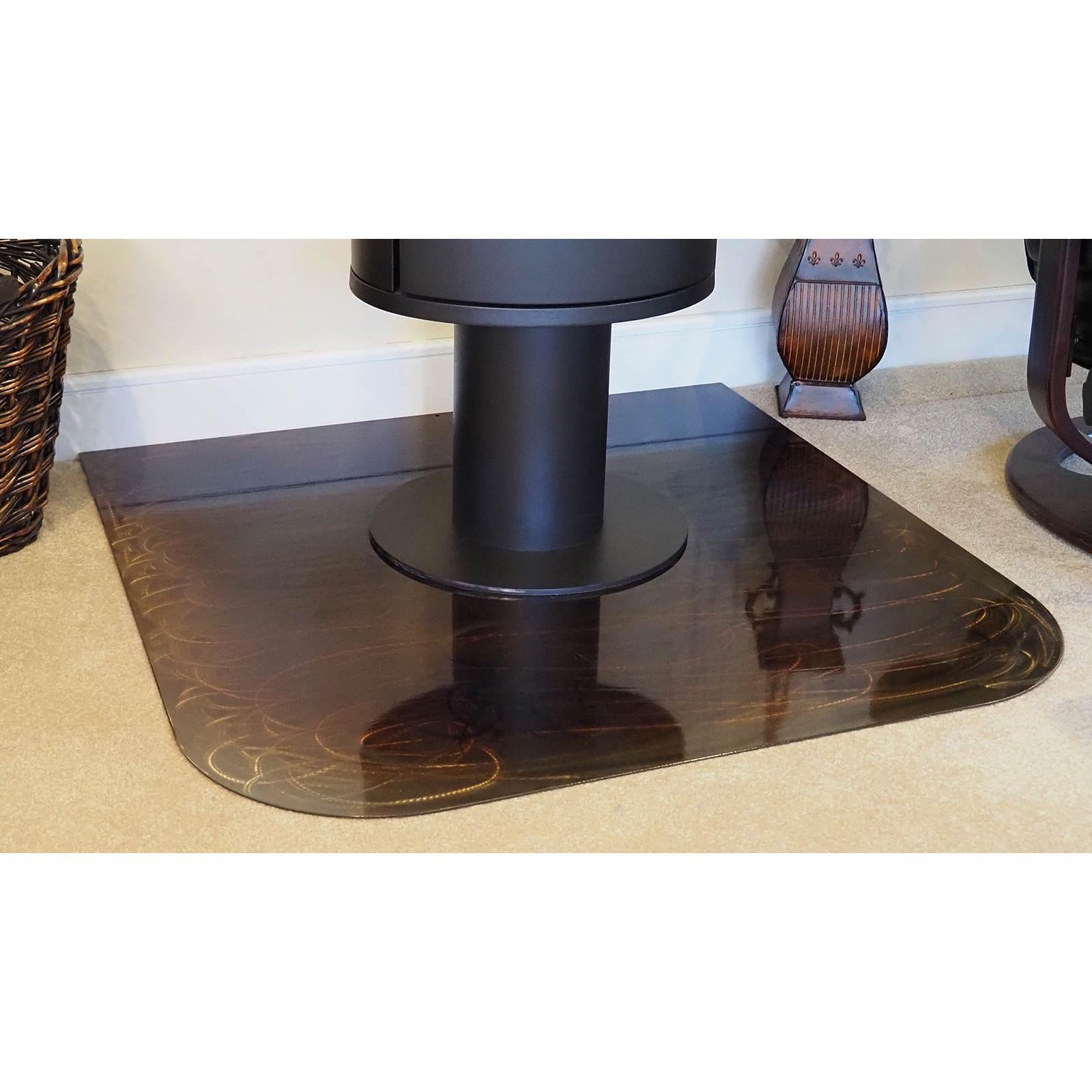 American Panel Ember Defender 40" x 40" Standard Textured Black Type 1 Steel Hearth Pad