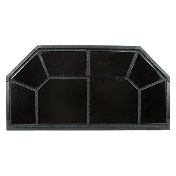 American Panel Traditional 18" x 48" Extension Black Jack Original Edge Type 2 Ceramic Hearth Board