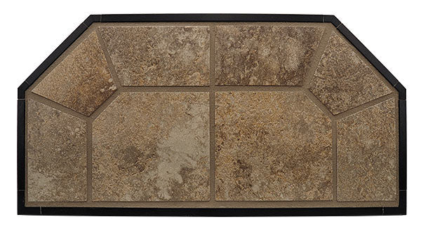 American Panel Traditional 18" x 48" Extension Desert Storm Original Edge Type 2 Ceramic Hearth Board