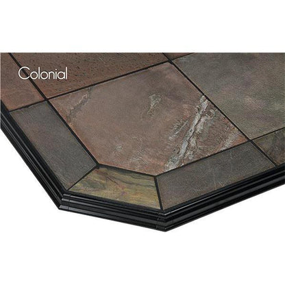 American Panel Traditional 32" x 32" Standard Asian Slate Colonial Edge Type 2 Ceramic Hearth Board