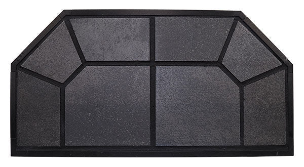American Panel Traditional 36" x 36" Corner Volcanic Sand Colonial Edge Type 2 Ceramic Hearth Board