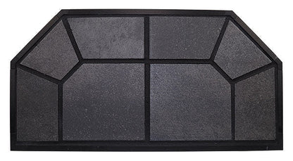 American Panel Traditional 36" x 36" Corner Volcanic Sand Colonial Edge Type 2 Ceramic Hearth Board
