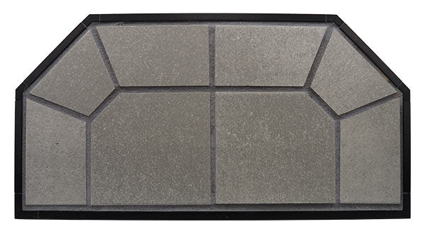 American Panel Traditional 36" x 36" Standard White Sand Colonial Edge Type 2 Ceramic Hearth Board