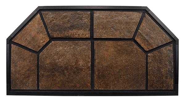 American Panel Traditional 40" x 40" Corner Autumn Original Edge Type 2 Ceramic Hearth Board