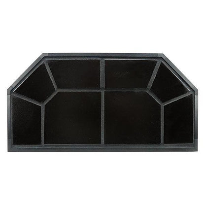 American Panel Traditional 40" x 40" Standard Black Jack Colonial Edge Type 2 Ceramic Hearth Board
