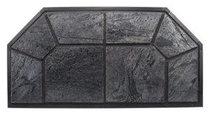 American Panel Traditional 40" x 40" Standard Indian Silver Slate Colonial Edge Type 2 Ceramic Hearth Board