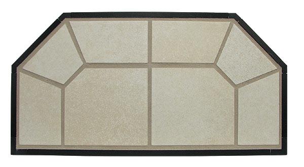 American Panel Traditional 40" x 40" Standard Lake Sand Colonial Edge Type 2 Ceramic Hearth Board