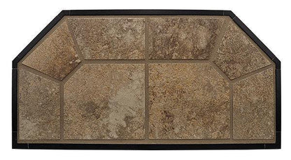 American Panel Traditional 48" x 48" Corner Desert Storm Colonial Edge Type 2 Ceramic Hearth Board