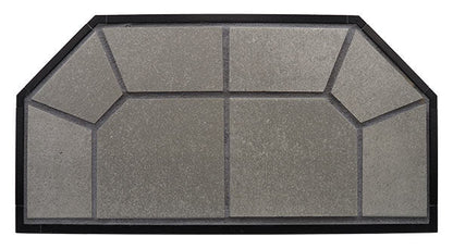 American Panel Traditional 48" x 48" Corner White Sand Colonial Edge Type 2 Ceramic Hearth Board