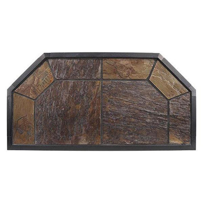 American Panel Traditional 48" x 48" Standard Asian Slate Colonial Edge Type 2 Ceramic Hearth Board