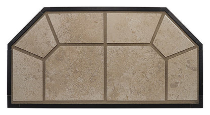 American Panel Traditional 48" x 48" Standard Carmel Colonial Edge Type 2 Ceramic Hearth Board