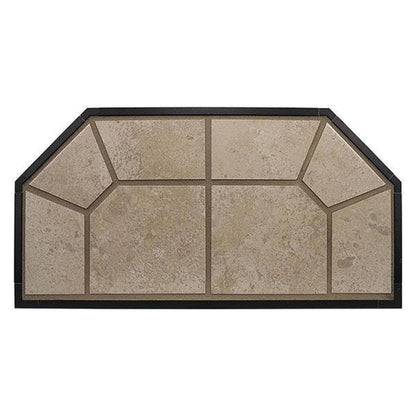 American Panel Traditional 48" x 48" Standard Carmel Original Edge Type 2 Ceramic Hearth Board