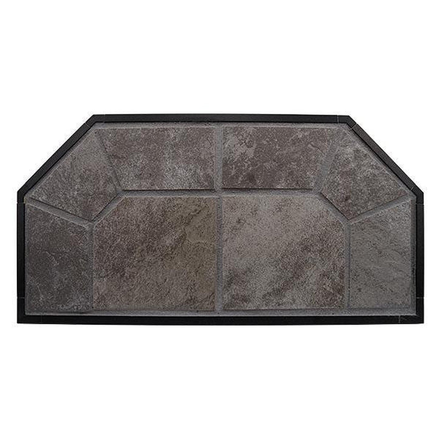 American Panel Traditional 48" x 48" Standard Glacier Gray Colonial Edge Type 2 Ceramic Hearth Board