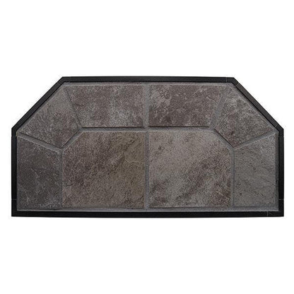 American Panel Traditional 48" x 48" Standard Glacier Gray Colonial Edge Type 2 Ceramic Hearth Board