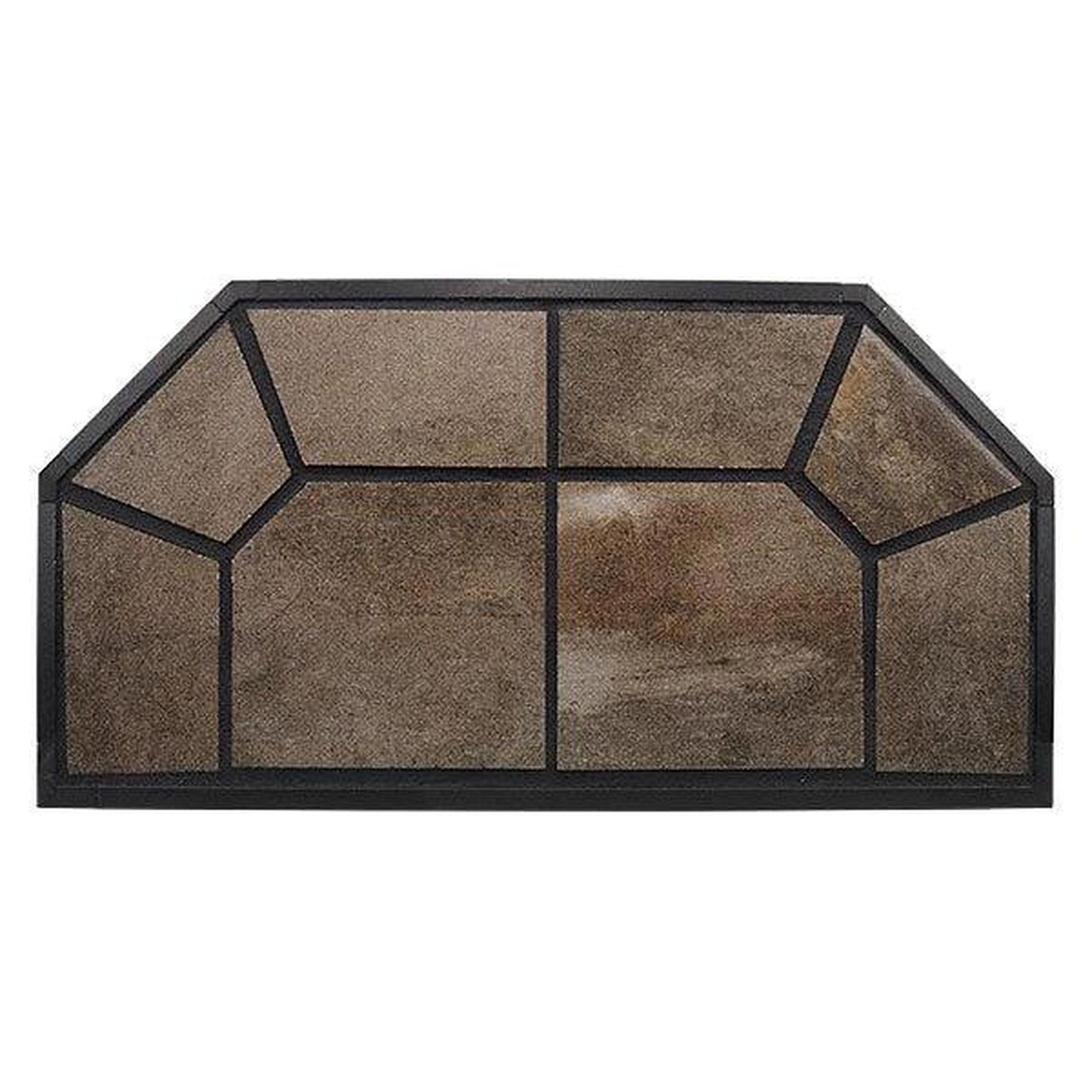 American Panel Traditional 48" x 48" Standard Imperial Black Original Edge Type 2 Ceramic Hearth Board
