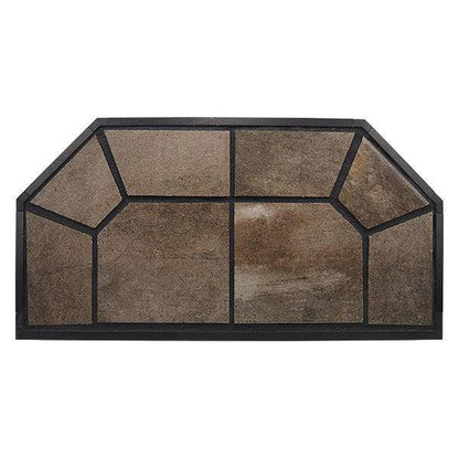 American Panel Traditional 48" x 48" Standard Imperial Black Original Edge Type 2 Ceramic Hearth Board