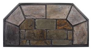 American Panel Traditional 48" x 48" Standard Montana Flagstone Original Edge Type 2 Ceramic Hearth Board