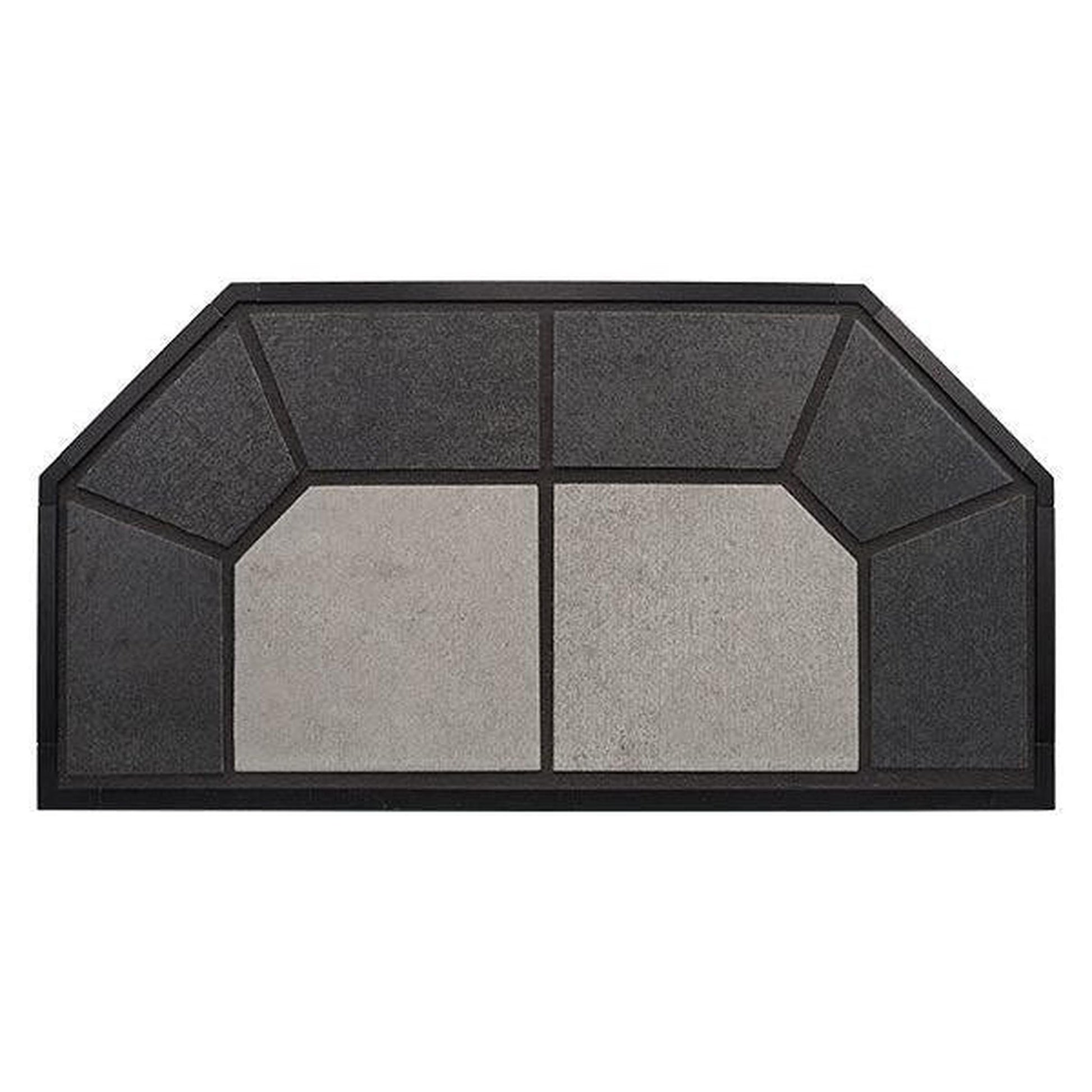 American Panel Traditional 48" x 48" Standard Night Shadow Colonial Edge Type 2 Ceramic Hearth Board