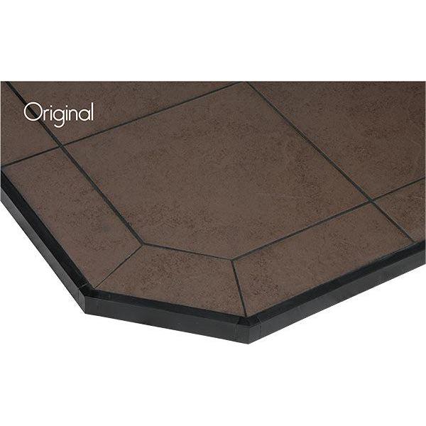 American Panel Traditional 60" x 60" Standard Black Jack Original Edge Type 2 Ceramic Hearth Board