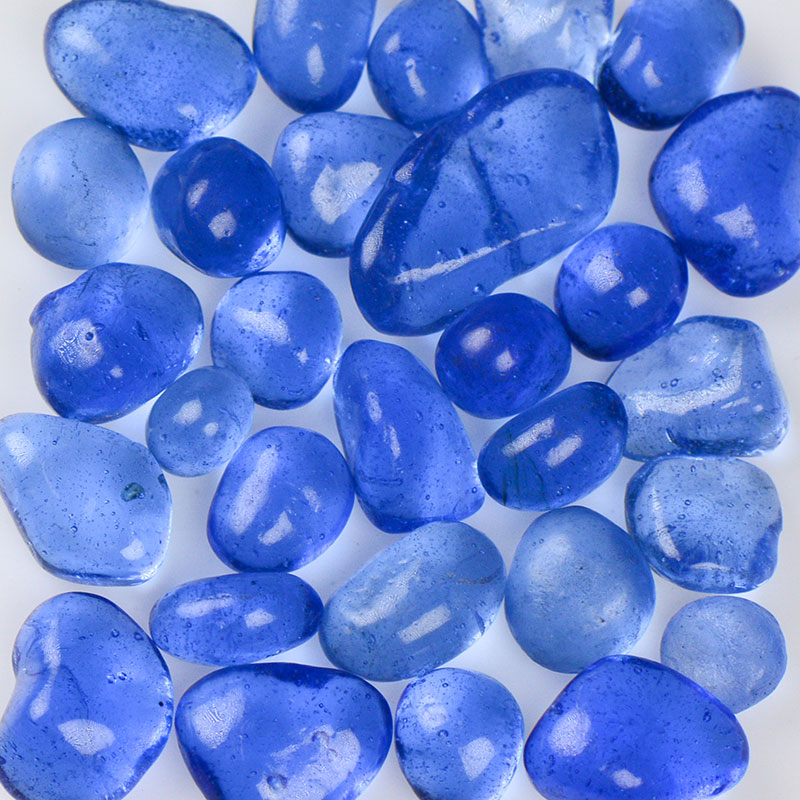 American Specialty Glass Azure Mist Size 3 Jelly Bean Glass - 1 Lb