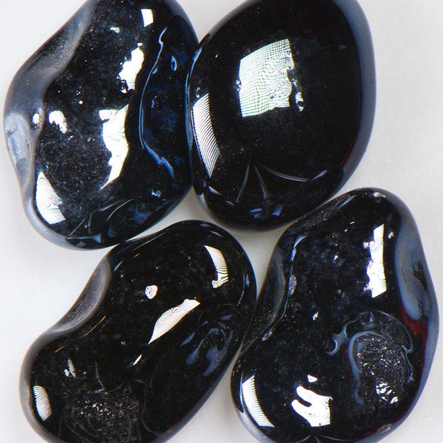 American Specialty Glass Black Licorice Iridescent Medium Size Jelly Bean Glass - 22 Lbs
