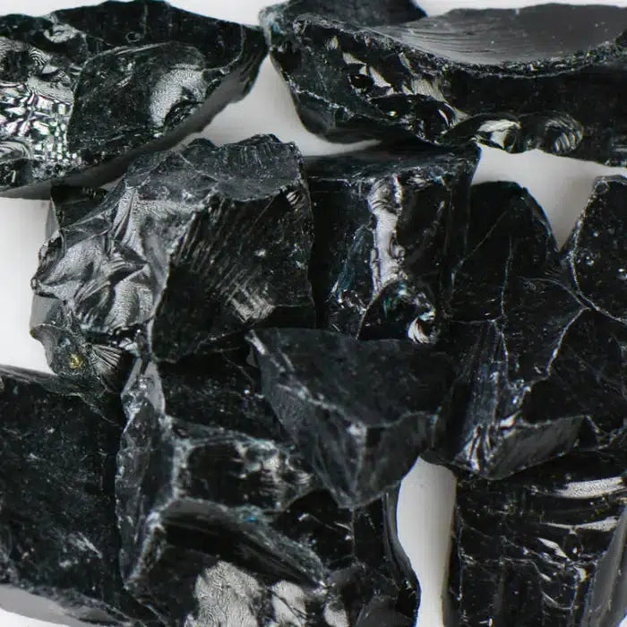 American Specialty Glass Black Medium Tumbled Landscape Glass - 50 Lbs
