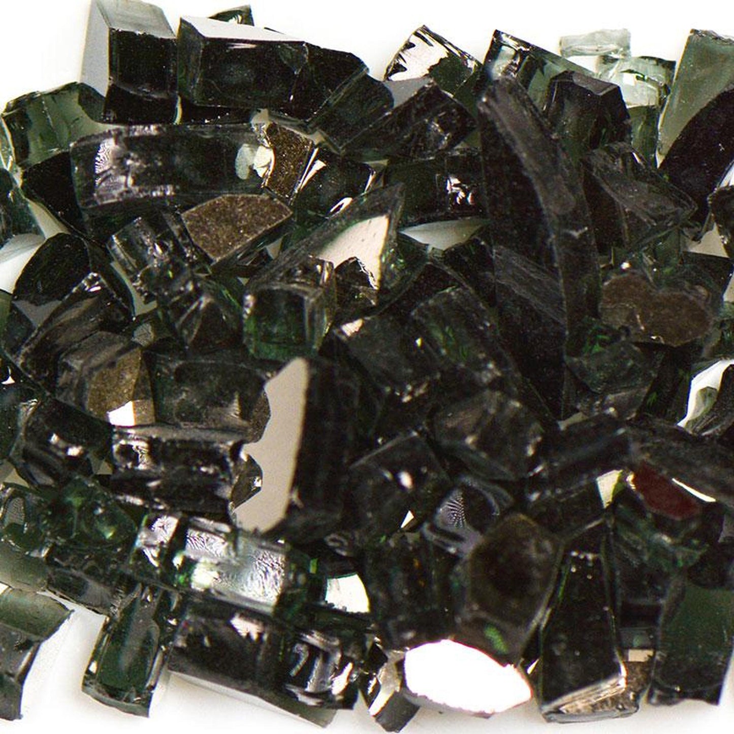 American Specialty Glass Black Tempered Reflective Size 2 Fire Glass - 25 Lbs. Bag