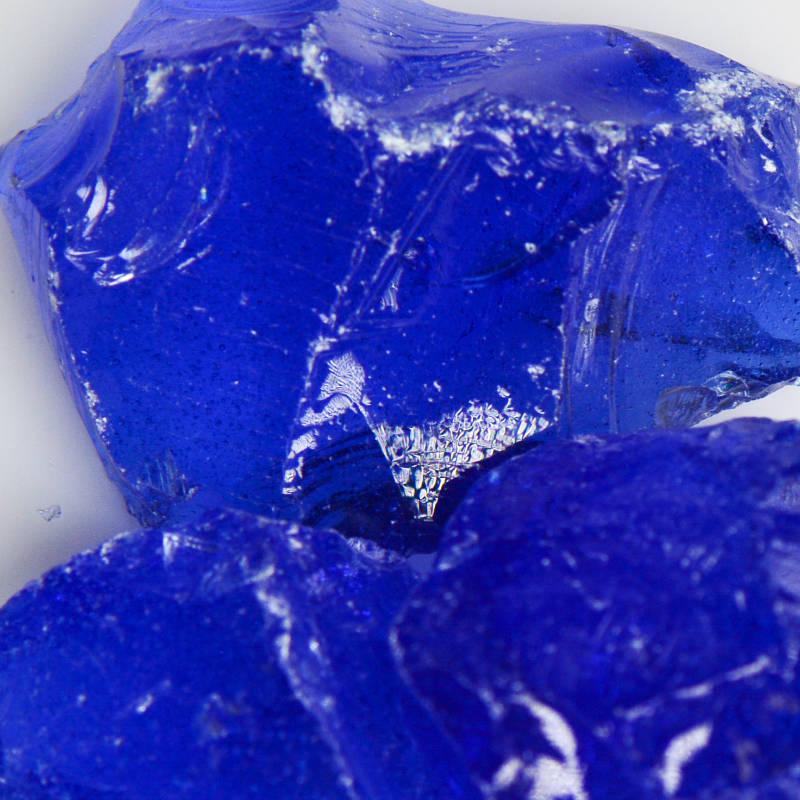 American Specialty Glass Blue Large Tumbled Landscape Glass - 1 Lb
