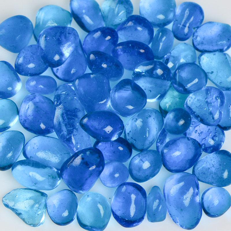 American Specialty Glass Blue Raspberry Size 2 Jelly Bean Glass - 1 Lb