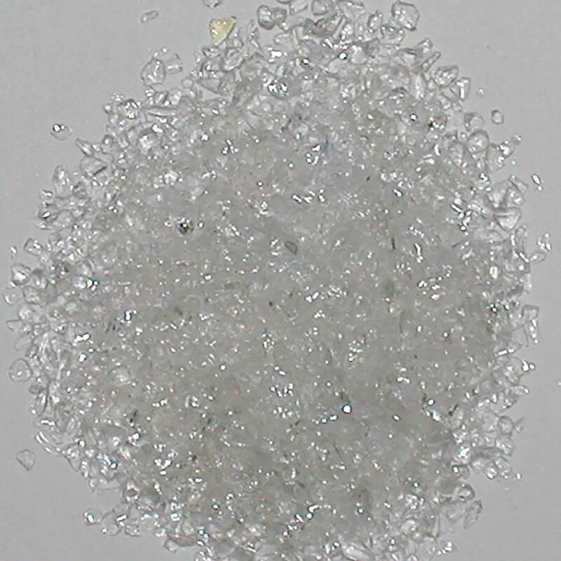 American Specialty Glass Clear Plate Size 00 Tumbled Terrazzo Glass - 25 Lbs